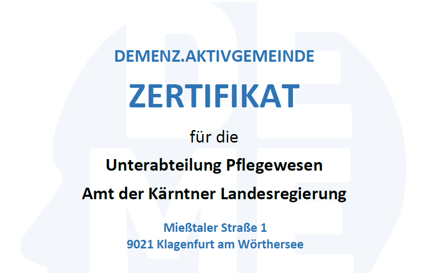 Unterabteilung Pflegewesen – Amt der Kärntner Landesregierung